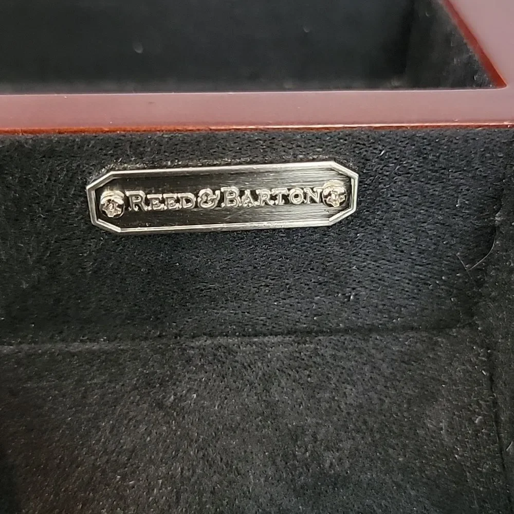 Reed & Barton Mens Wooden Jewelry Box